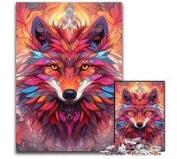 Puzzles Loup pour Adultes Puzzles 1000 pièces pour Adultes Parfait pour Les réunions de Famille, Les Anniversaires, Les Vacances 26x38cm/10,23x14,96 Pouces
