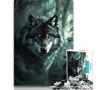 Puzzles Loup Sauvage 1000 Pièces Puzzles pour Adultes Cadeaux, est idéal comme Cadeau pour Toute la Famille Convient pour Et 14 26x38cm