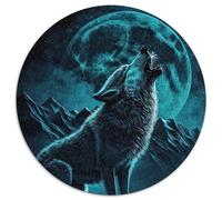 Puzzles Loups sous la Pleine Lune pour Adultes Puzzles 1000 pièces pour Adultes pour Les Parents, Les Amoureux, Les Amis - 14 Ans et Plus (67,5x67,5cm)