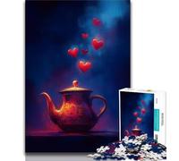 Puzzles Love Coffee Pot pour Adultes 1000 pièces, stimulent Le Cerveau, Jouets addictifs pour cultiver la Patience, adaptés aux Couples (75x50cm)