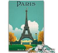 Puzzles Lumières de Paris 1000 pièces pour Adultes et Adolescents, Anti-Stress, Vacances à la Maison, Passe-Temps, Amour Entre Couples, 1000 pièces (26x38cm)