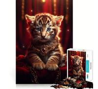 Puzzles Magicien Tigre pour Adolescents 1000 Pièces Jeu de Réflexion Amusant et Simple Une Façon Captivante de Passer des Heures Libre (38x26cm)