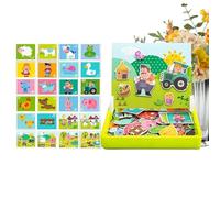 Puzzles magnétiques | Boîtes à Puzzle magnétiques Portables | Jouets éducatifs pour Tout-Petits, Filles, préscolaires, Maison, école, Salle de Jeux, Salle de Classe, Avion, Voyage, Road Trip