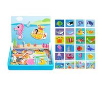Puzzles magnétiques | Boîtes à Puzzle magnétiques Portables | Jouets éducatifs pour Tout-Petits, Filles, préscolaires, Maison, école, Salle de Jeux, Salle de Classe, Avion, Voyage, Road Trip