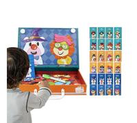 Puzzles Magnétiques, Jouets Éducatifs Double Face, Puzzle Magnétique Habillage, pour Apprentissage Préscolaire, Garçons, Filles, Salle De Classe, Adultes, Voyage,