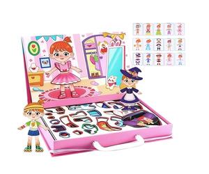 Puzzles magnétiques - Planche d'apprentissage colorée, design à bords lisses, construction de forme créative, jouet éducatif qui favorise la pensée logique et la coordination œil-main grâce à une