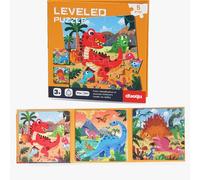 Puzzles magnétiques pour enfants de 3 à 5 ans, puzzles dinosaures trois -25/30/42 - 3 styles de livres de puzzle en bois de dinosaure, jeux de voyage et jouets de voyage pour enfants de 3, 4, 5, 6
