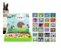 Puzzles magnétiques pour - Jeux de société Amusants à Double Face | Puzzle de Coordination œil-Main | pour Filles d'âge préscolaire Voiture Avion Cours à la Maison Salle de Jeux Anniversaire