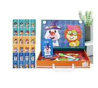 Puzzles Magnétiques pour Tout-Petits | Jouets en Blocs À Double Face | Jouets Magnétiques pour Tout-Petits,pour Apprentissage Préscolaire, Garçons, Filles, Salle De Classe, Adultes, Voyage,