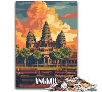 Puzzles majestueux d'Angkor 1000 pièces pour Adolescents, Parfaits pour Les soirées Jeux, Jouet coloré pour la Maison, Cadeau 1000 pièces (26x38cm)