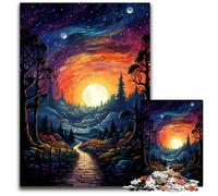 Puzzles Marcher Seul la Nuit 1000 pièces pour Adultes Puzzles pour Adultes pour Les Amoureux du Voyage et Les Couples Jouet Stimulant 1000 pièces (75x50cm)