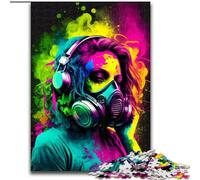 Puzzles Masques à gaz artistiques pour Adolescents 1000 pièces, Jouets de Divertissement Familial, idéal comme Cadeau pour Toute la Famille (50x75cm)
