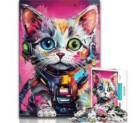 Puzzles mécaniques pour Adultes en Forme de Chat, stimulent Le Cerveau, stimulent la Patience, conviennent aux Couples, 38x26cm