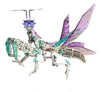 Puzzles Métalliques 3D pour Adultes, Kit d'Assemblage DIY à Construire, Kit de Modèle de Mante Religieuse 1109 Pièces Modèle Animal Mécanique Steampunk (Vert)
