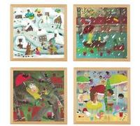 Puzzles météo extrême - set de 4 - jeu Montessori Multicolore G