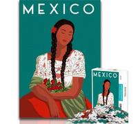 Puzzles Mexique pour Adultes 1000 pièces, Staycation Kill Time, Chaque pièce est Unique - Jeu Familial Stimulant et Amusant 38x26cm