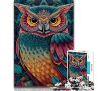 Puzzles Mignons de Petite Chouette 1000 pièces pour Adolescents, Jeu Stimulant et décoration Murale familiale, Cadeaux Uniques d'anniversaire et de Noël 38x26cm