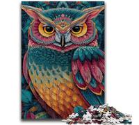 Puzzles Mignons de Petits hiboux pour Adolescents 1000 pièces, Jeu Stimulant et Jeu Familial avec des pièces entièrement emboîtables de Formes aléatoires (38x26cm)