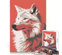 Puzzles minimalistes rétro Wolf pour Adolescents, 1000 pièces, pour pratiquer la logique, se détendre, Bords Nets, (50x75cm)