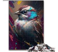 Puzzles Moineau Oiseau Puzzles Difficiles pour Adultes Taille 50x75cm Parfait pour Les Adolescents et Les collectionneurs, décoration idéale pour la Maison et Cadeau de Voyage