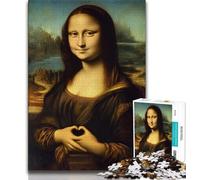 Puzzles Mona Lisa Abstraits pour Adultes 1000 pièces, stimulent Le Cerveau, Jouets addictifs pour cultiver la Patience, adaptés aux Couples (38x26cm)