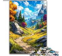 Puzzles Montagnes en Automne pour Adolescents 1000 pièces, Jeux de détente pour renforcer l'amour Entre Couples 14 Ans et Plus (26x38cm)