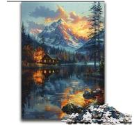 Puzzles Montagnes enneigées d'automne pour Adultes et Adolescents, Parfaits pour Les soirées Jeux, Jouet coloré pour la Maison (70x100cm)