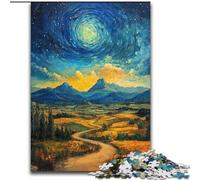Puzzles Montagnes sous Le Ciel Nocturne pour Adolescents 1000 pièces, Jeux de détente pour renforcer l'amour Entre Couples 14 Ans et Plus (26x38cm)