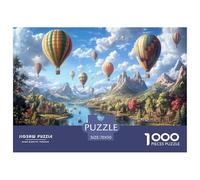 Puzzles Montgolfière Classique Jouets Défi Cadeau Unique Aérostats 1000 Pièces Qualité Premium Divertissement pour Adulte Et Enfants 70x50cm/1000pcs