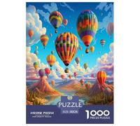 Puzzles Montgolfière Classique Jouets Défi Divertissement Créatif Aérostats 1000 Pièces Décoration Murale pour Adultes Jeu Éducatif Challenge Toy 38x26cm/1000pcs