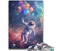 Puzzles montgolfières astronautes pour Adolescents, 1000 pièces, Difficiles à réaliser, mais Amusants et Humoristiques, avec Affiche et fiche de Questions-réponses Assorties (38x52cm)