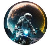 Puzzles Moto Astronaute 1000 pièces pour Adultes, Puzzles en Carton, décoration DIY, défi cérébral, pour Adultes, Famille, Cadeau de Vacances 67,5 x 67,5 cm