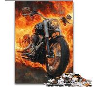 Puzzles Moto Flamme pour Adultes 1000 pièces, Jeux Amusants, Chaque pièce est Unique - Jeu Familial Stimulant (50x75cm)