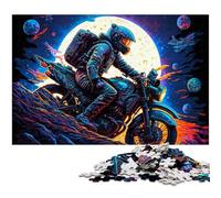Puzzles Moto sympas pour Adultes, Puzzles en Bois de 1 000 pièces pour Adultes, Casse-tête Stimulant pour Adolescents, soirée de Jeux en Famille Amusante 50x75cm / 19,68x29,52 Pouces