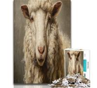 Puzzles Moutons 1000 pièces pour Adolescents, Assemblage de Motifs Amusant à la Maison, Cadeau d'anniversaire, Cadeau de Voyage (38x26cm)