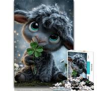 Puzzles Moutons Fantastiques pour Adultes 1000 Pièces, Jouets Éducatifs et Apprentissage, Jeux Familiaux avec Affiche et Fiche de Trivia Assorties 50x75cm
