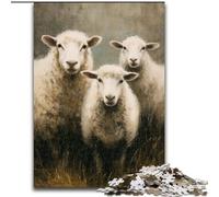 Puzzles Moutons pour Adultes, Anti-Stress, défi Difficile, Cadeaux du Père Noël Secret pour Les 14 Ans et Plus (Taille 26x38cm)