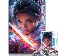 Puzzles mystérieux Ninja Samurai pour Adultes et Adolescents, 1 000 pièces, Aide Le Cerveau à exercer des Jouets addictifs pour cultiver la Patience Une œuvre d'art (38x26cm)