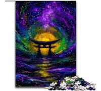 Puzzles mystérieux Torii Gate 1000 pièces pour Adolescents, Jeu éducatif et décompressant pour Anniversaire et Noël (26x38cm)