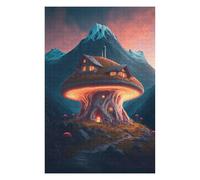 Puzzles Mystical Mushroom House Puzzles pour Adultes, Jouets Anti-Stress, Modèles À Assembler, Parfaits comme Cadeaux pour Toute La Famille 75x50cm/1000pcs