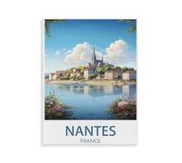 Puzzles,Nantes France,en Carton Photo, Décoration De La Maison Moderne pour Salon Bureau-1000 Pièces(50x70cm)-P86