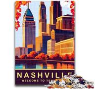 Puzzles Nashville pour Adultes 1000 pièces, Jouets addictifs pour stimuler la Patience, Jeu de défi Unique 1000 pièces (50x75cm)