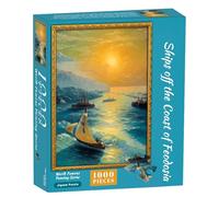 Puzzles Naturels - Puzzle Défi avec Motif Bateau Côtier | Jeu de Puzzle DIY de 1000 Pièces pour Adultes, Personnes âgées et Adolescents Noël, Halloween, Acte de Famille