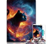 Puzzles Nébuleuse du Chat Noir 1000 pièces pour Adolescents, Jeu Stimulant et Familial avec des pièces de Formes aléatoires entièrement emboîtables (50x75cm)