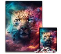 Puzzles Nébuleuse Léopard pour Adultes, 1000 pièces en Carton, Casse-tête Stimulant pour Adolescents, Jeu interactif Amusant en Famille, 26x38cm/10,23x14,96 Pouces