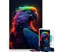 Puzzles néon éclatants Perroquet pour Adultes 1000 pièces, Jouet de Stimulation logique, Groupe Joy Premium Edge, Surprise d'anniversaire (50x75cm)