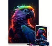 Puzzles néon éclatants Perroquet pour Adultes 1000 pièces, Jouet de Stimulation logique, Groupe Joy Premium Edge, Surprise d'anniversaire (50x75cm)