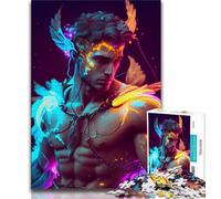 Puzzles Néon Hermes 1000 Pièces pour Adultes, Art au Charbon, Décoration d'Intérieur, Cadeau pour la Maison, 75x50cm