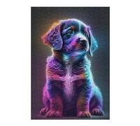 Puzzles Neon Puppy Art Puzzles pour Adultes, Jouets Anti-Stress, Modèles À Assembler, Parfaits comme Cadeaux pour Toute La Famille 38x26cm/1000pcs