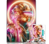 Puzzles Neon Warriors pour Adultes 1000 pièces, Staycation Kill Time, Chaque pièce est Unique - Jeu Familial Stimulant et Amusant (75x50cm)